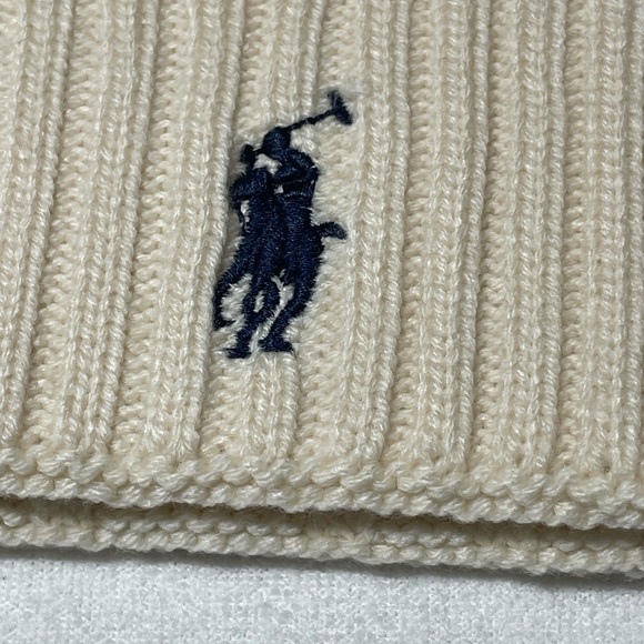 Ralph Lauren Cream Cable Knit Scarf and Beanie Set - Picture 7 of 7